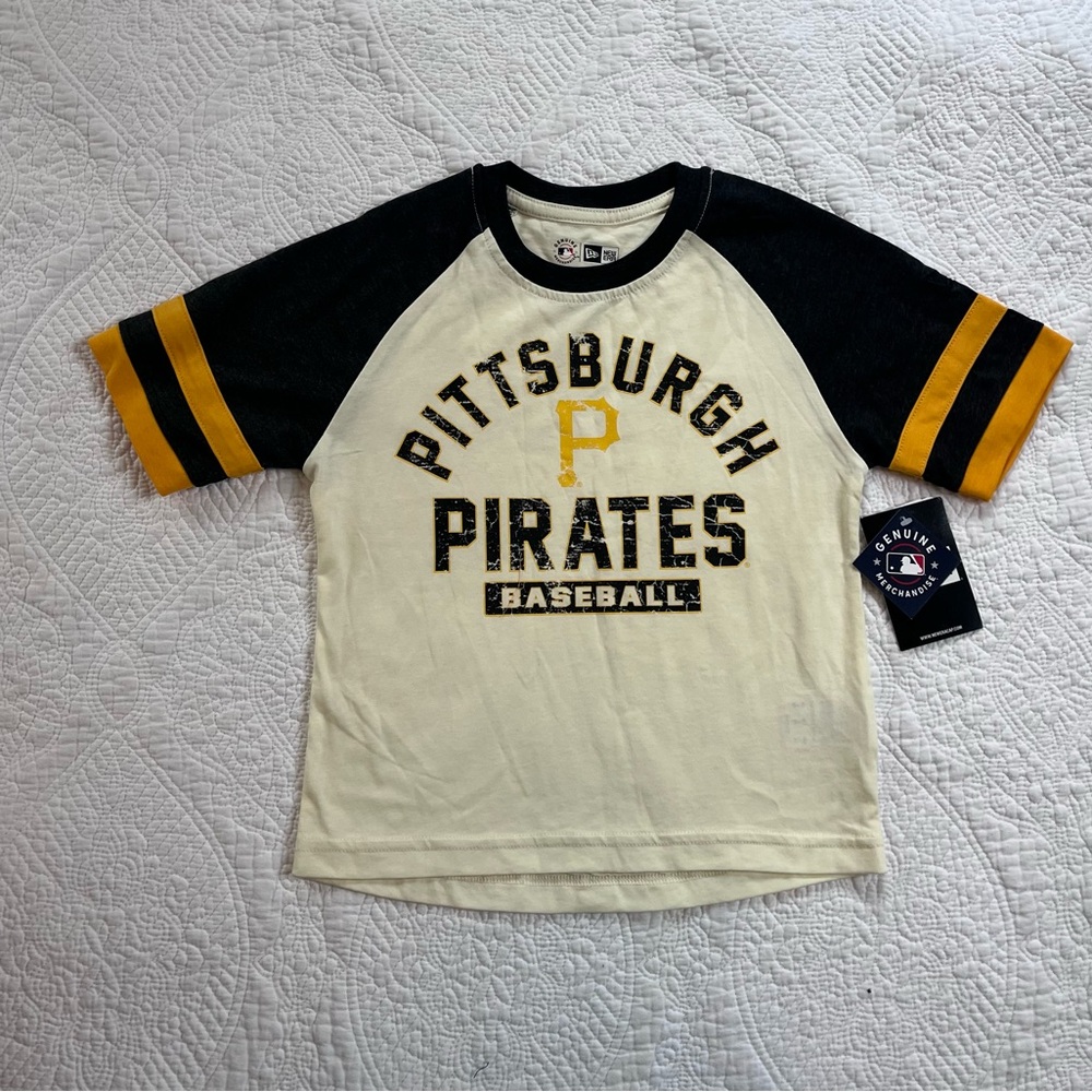Pittsburgh Pirates kids small shirt 6/7 jersey vintage look new NWT